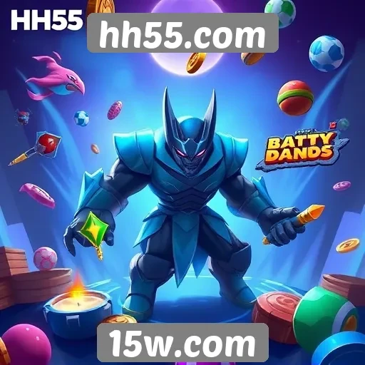 Variedade de jogos disponíveis em hh55.com